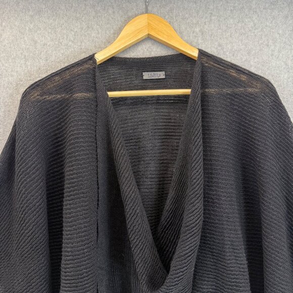 Lidira Womens Linen‎ Drape Front Sweater Topper Woven Short Sleeve One Size NWT - Picture 2 of 14